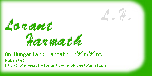 lorant harmath business card